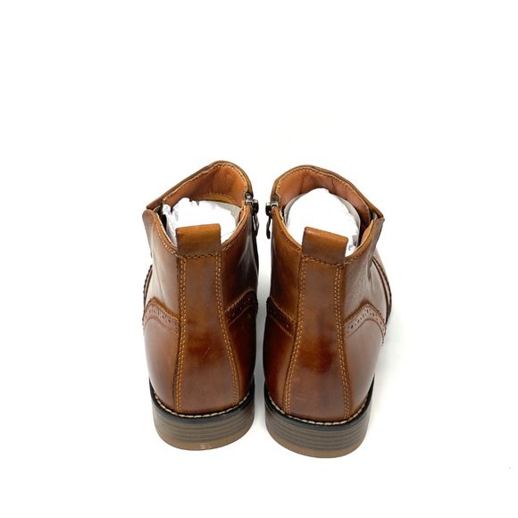 Kunsto Leather Men Boots US Size 10.5  Cognac main image 7
